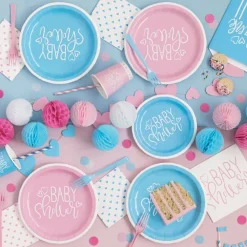 Clearance Unique UK Inc t/as Unique Party Paptallerkener Baby Shower Lyserød