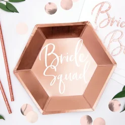 Discount PartyDeco sp. z o.o. Paptallerkener Bride Squad Rosaguld
