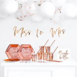 Discount PartyDeco sp. z o.o. Paptallerkener Bride Squad Rosaguld