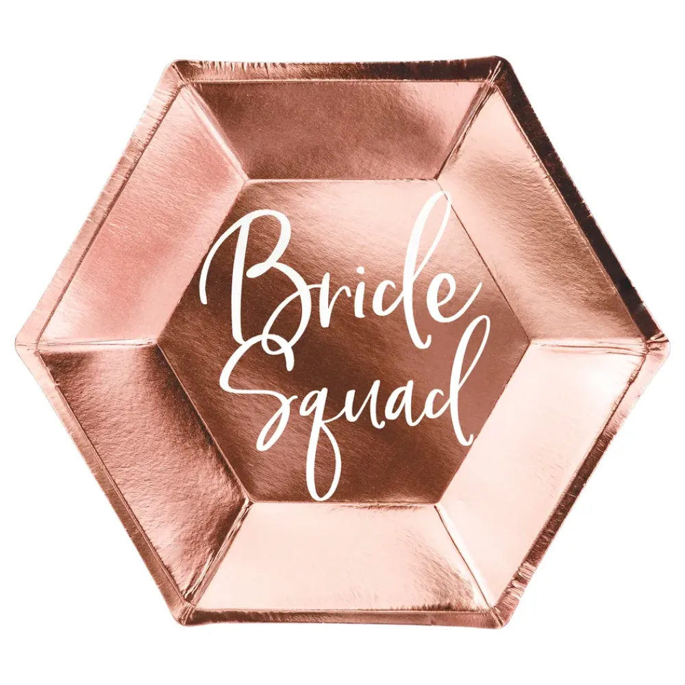 Discount PartyDeco sp. z o.o. Paptallerkener Bride Squad Rosaguld