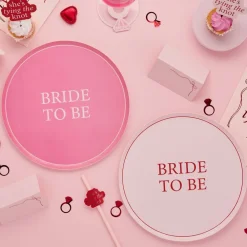 CG Global Products Ltd Paptallerkener Bride to Be Lyserød - Borddækning