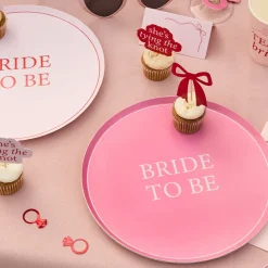 CG Global Products Ltd Paptallerkener Bride to Be Lyserød - Borddækning