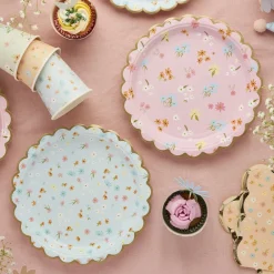 CG Global Products Ltd Paptallerkener Floral Pastel - Borddækning