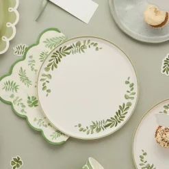 CG Global Products Ltd Paptallerkener Grønne Blade Botanic - Borddækning