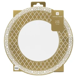 Talking Tables Ltd Paptallerkener Guld Ornament - Borddækning
