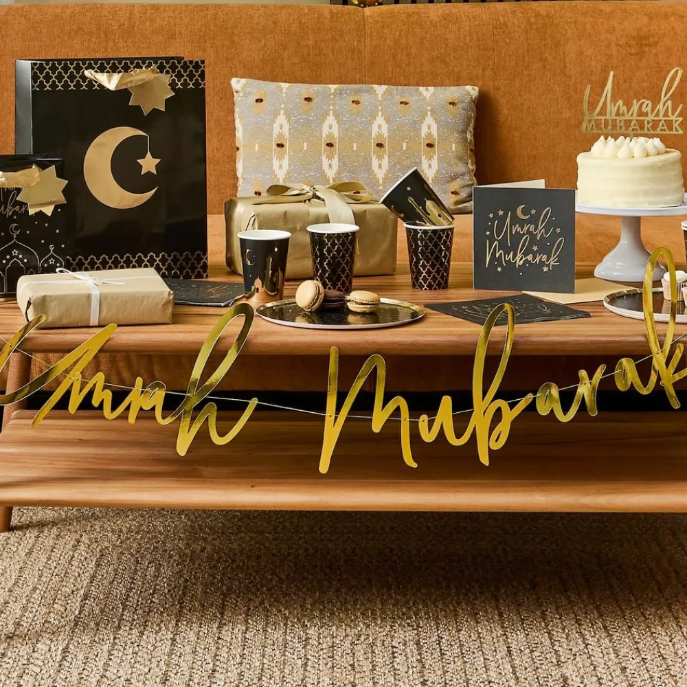 CG Global Products Ltd Paptallerkener Guld Stjerner Umrah - Borddækning