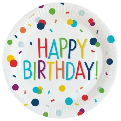 Discount Reithmüller Europe GmbH Paptallerkener Happy Birthday Konfetti