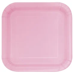 Sale Unique UK Inc t/as Unique Party Paptallerkener Kvadrat Lyserød