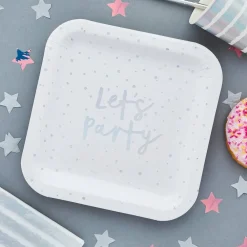 Discount CG Global Products Ltd Paptallerkener Let's Party Farveskinnende