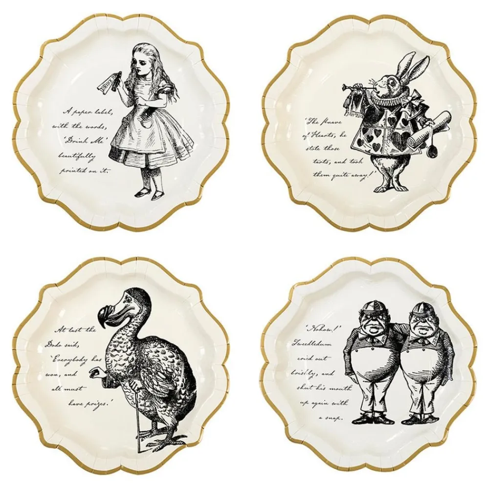 Outlet Talking Tables Ltd Paptallerkener Mad Hatter Alice Wonderland