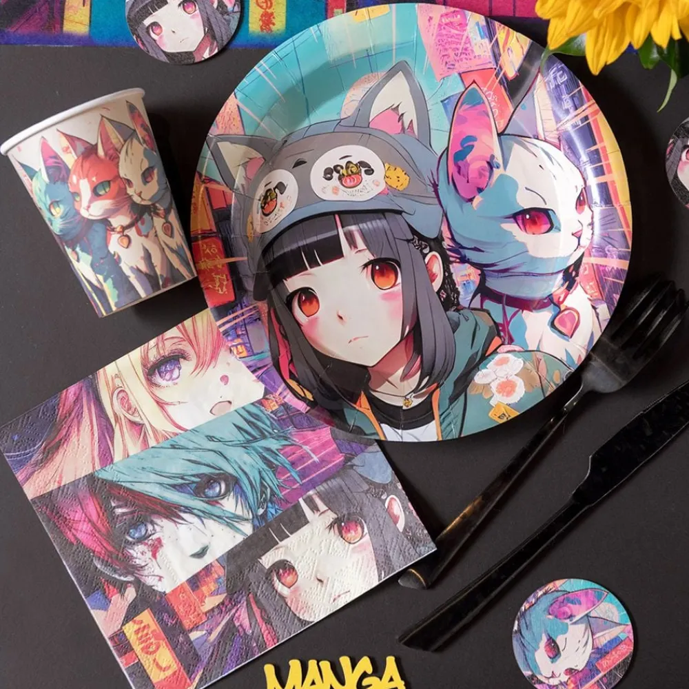 Santex Paptallerkener Manga - Borddækning