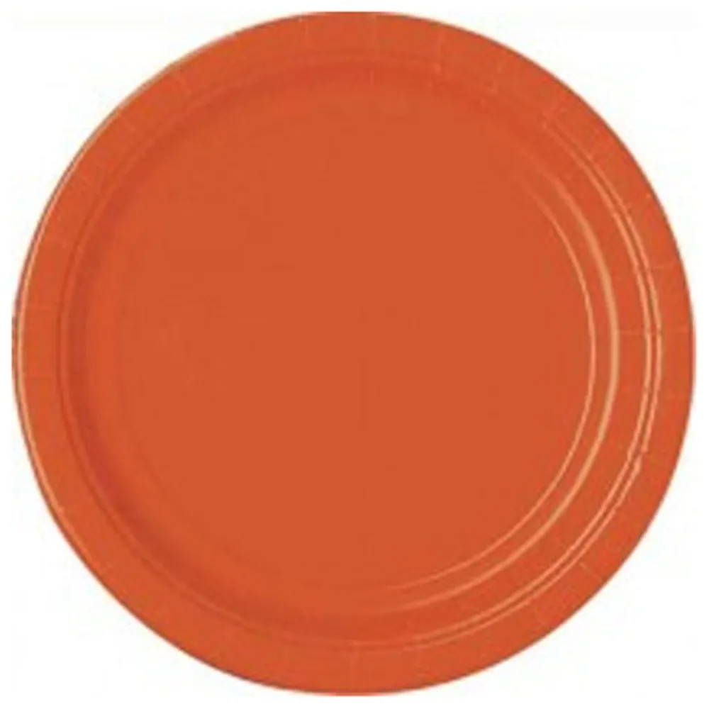 Unique UK Inc t/as Unique Party Paptallerkener Orange - Oppyntning|Borddækning