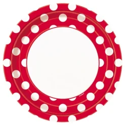 Discount Unique UK Inc t/as Unique Party Paptallerkener Prikkede Røde
