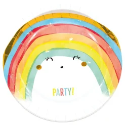 Clearance Globos Europe B.V. Paptallerkener Rainbow Party