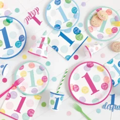 Unique UK Inc t/as Unique Party Paptallerkener 1 År Blå - Borddækning