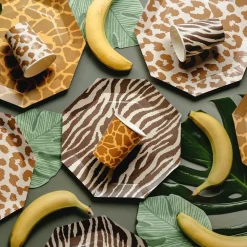 PartyDeco sp. z o.o. Paptallerkener Safari Dyremønster - Borddækning