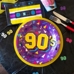 Santex Paptallerkener 90s Party - Borddækning