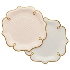 CG Global Products Ltd Paptallerkener Stribede Blå/Lyserød - Borddækning