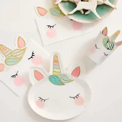 Best Talking Tables Ltd Paptallerken Love Unicorns Enhjørningehoved
