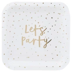Best CG Global Products Ltd Paptallerkerner Let's Party Guld
