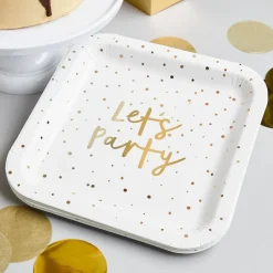 Best CG Global Products Ltd Paptallerkerner Let's Party Guld