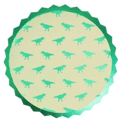 Ginger Ray Ltd Paptallerkner Dinosaur Metallic - Borddækning