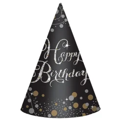 Reithmüller Europe GmbH Partyhatte Happy Birthday Sparkling - Festtilbehør