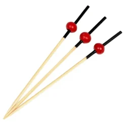Barkonsult AB Partypicks Bambus Red Ball - Oppyntning|Drinkstilbehør