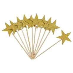 New Hisab/Joker Company AB Partypicks med Glitrende Guldstjerner