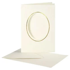 Best Creativ Company AB Passepartoutkort med Kuvert Oval Guld