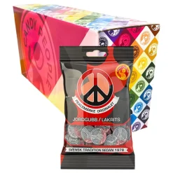 Discount ERT Godis AB Peace-symbol Jordbær/Lakrids Storpak