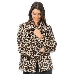 CHAKS Pelsjakke Leopard Dame