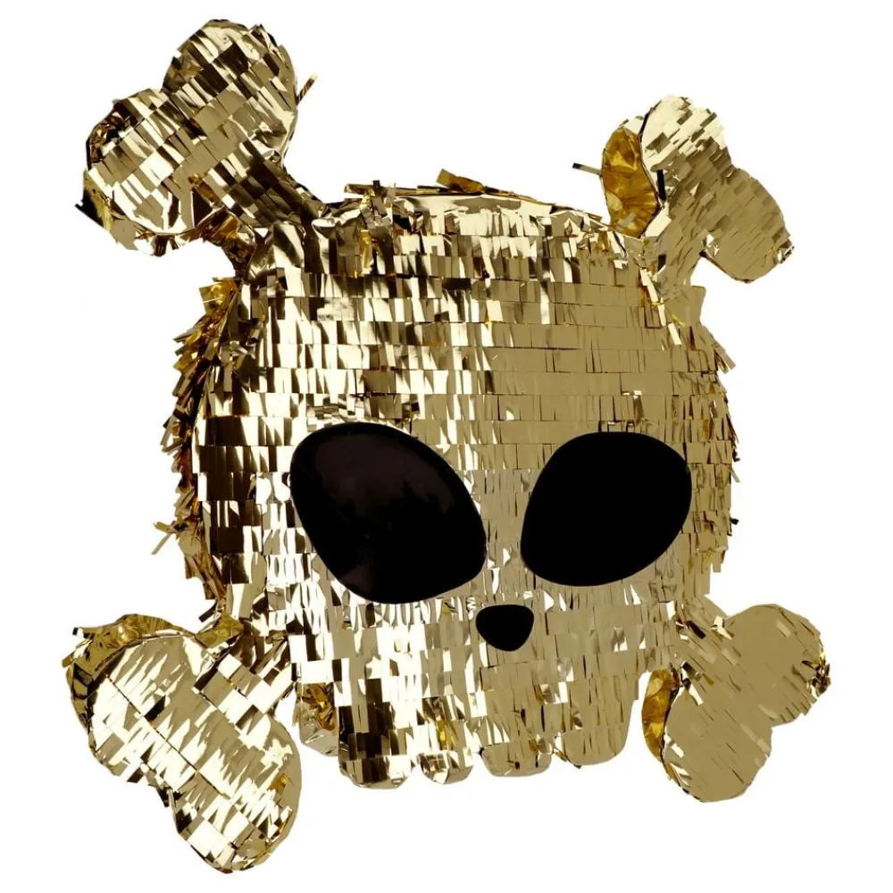 Folat B.V. Piñata Dødningehoved Guld - Oppyntning