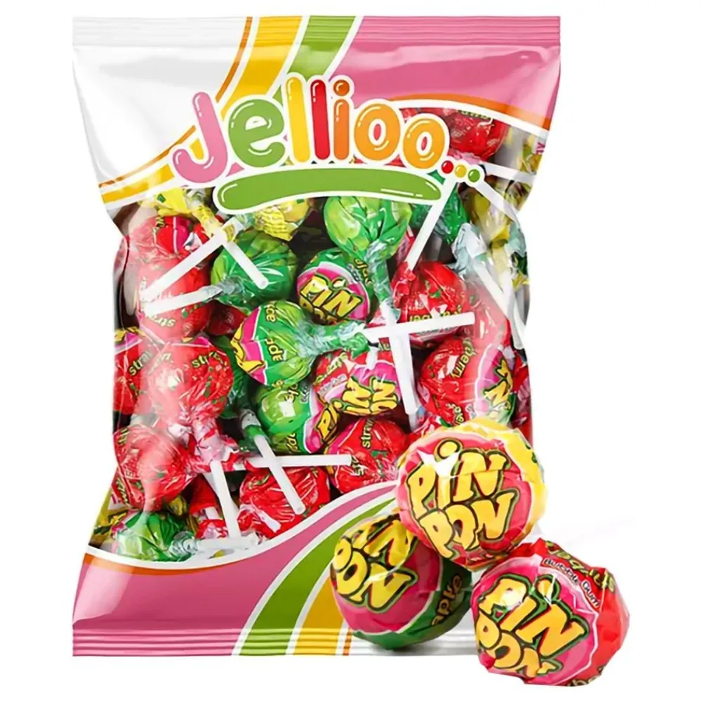 ERT Godis AB Pin Pon Lollipop Gum Sour Mix Økonomipakke