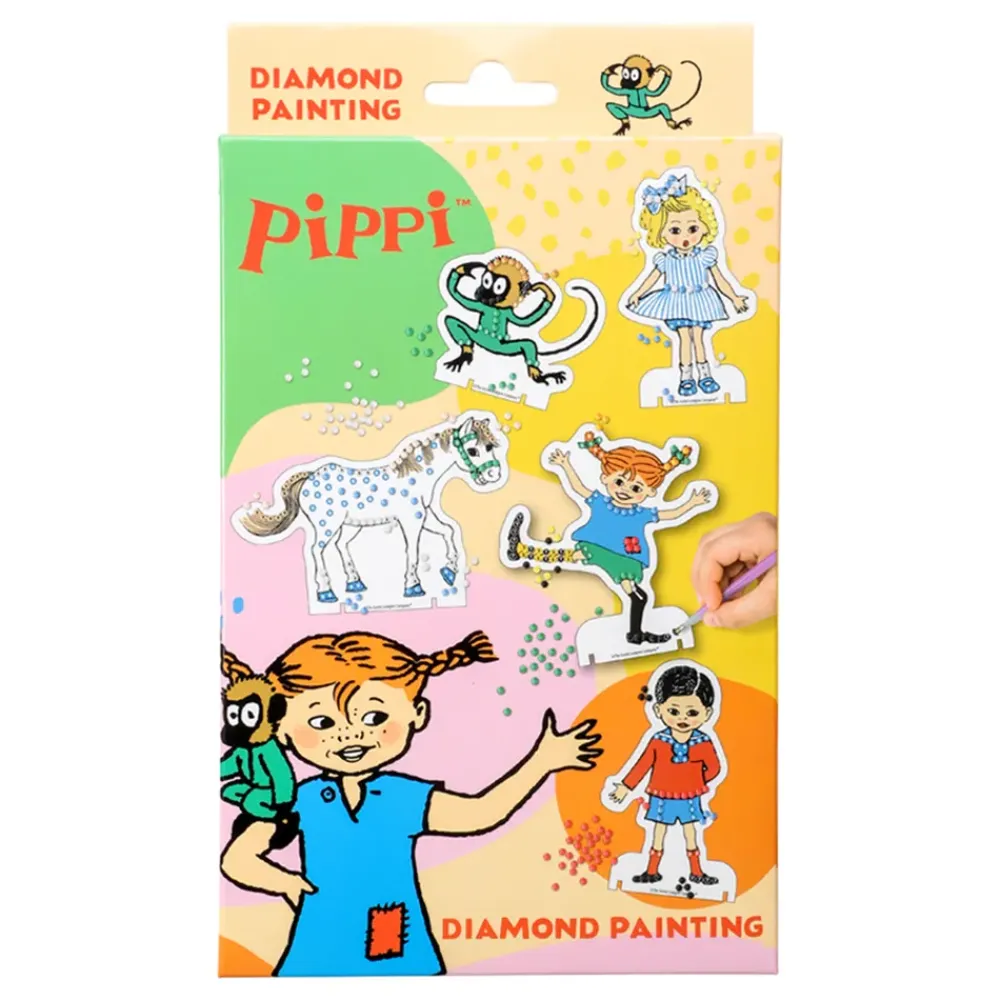 Clearance Hisab/Joker Company AB Pippi Langstrømpe Diamond Painting Kreativitetssæt