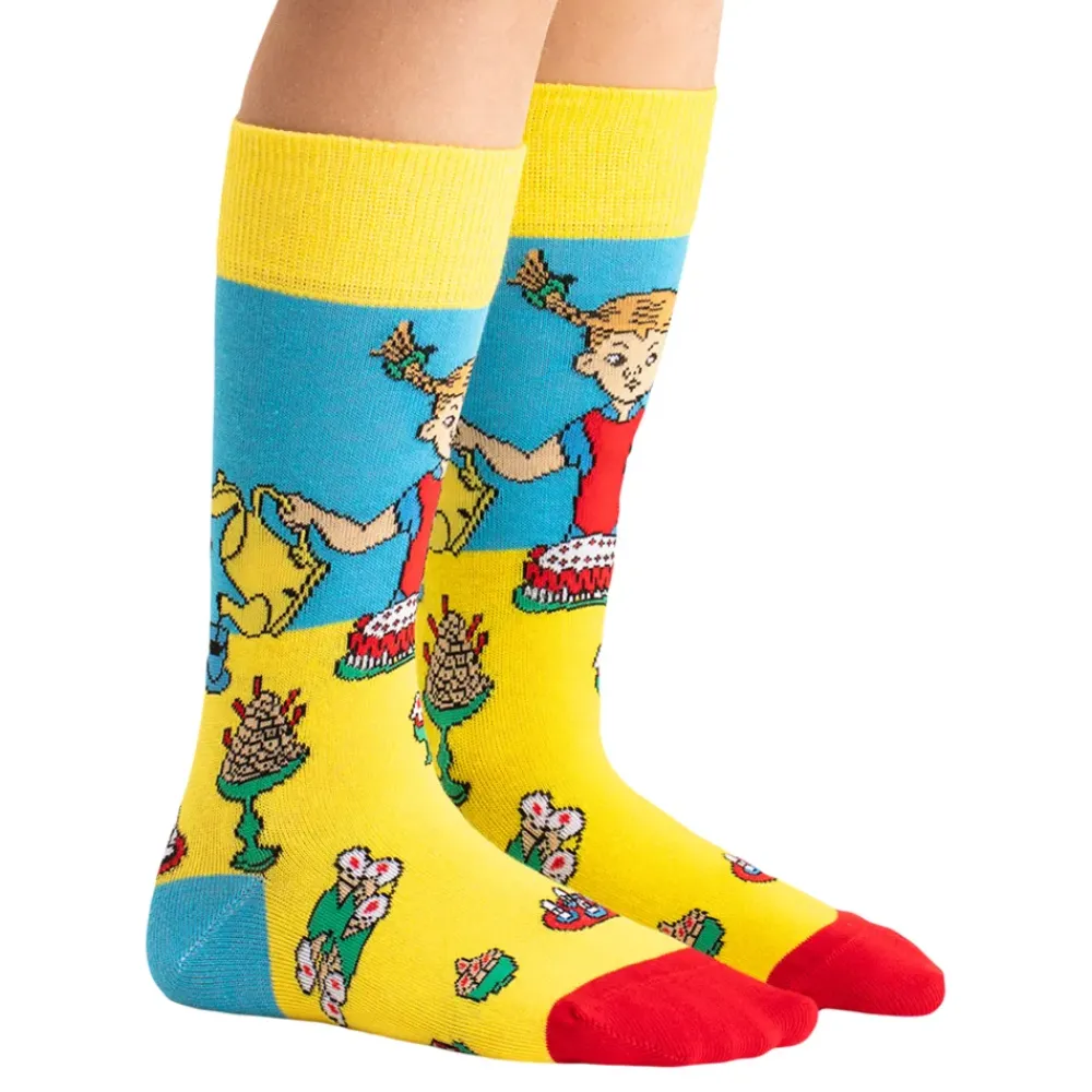 Discount Svensk Husman Socks AB Pippi Langstrømpe™ Villa Villekulla Strømper til Børn Gaveæske