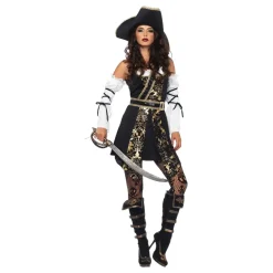 Leg Avenue Europe Piratkaptajn Damekostume Deluxe - Udklædningskostumer|Kostumetema