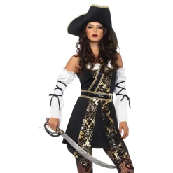 Leg Avenue Europe Piratkaptajn Damekostume Deluxe - Udklædningskostumer|Kostumetema