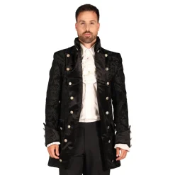Outlet Thetru B.V. Pirat Kåbe Brocade Herre Sort Deluxe