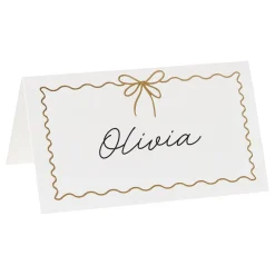 Online CG Global Products Ltd Placeringskort Cremehvid Sløjfe
