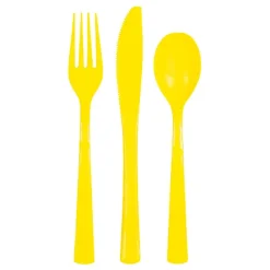 Unique UK Inc t/as Unique Party Plastbestik Gul - Borddækning