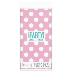 Unique UK Inc t/as Unique Party Plastdug Lyserød Prikket - Borddækning