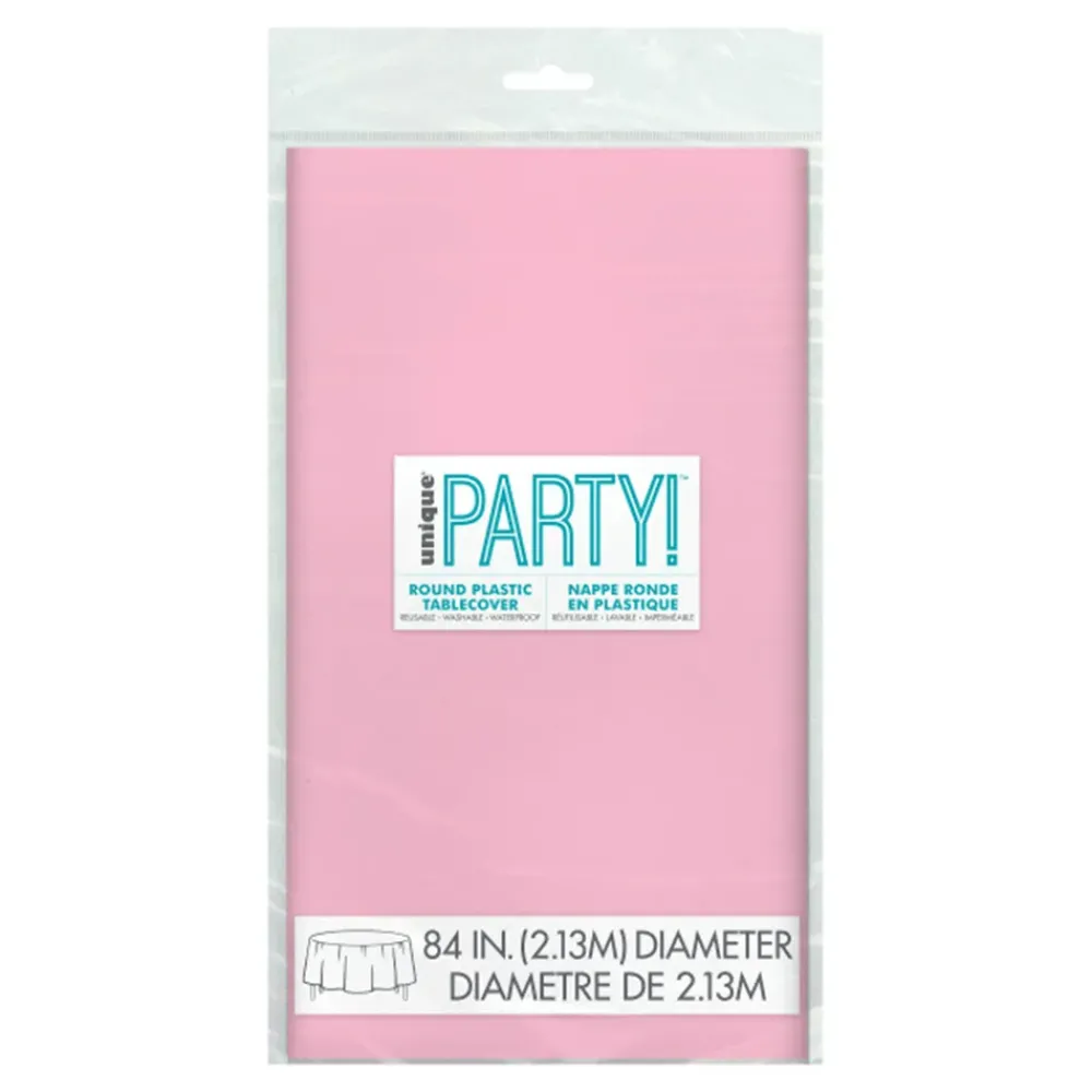 Unique UK Inc t/as Unique Party Plastdug Lyserød Rund - Borddækning