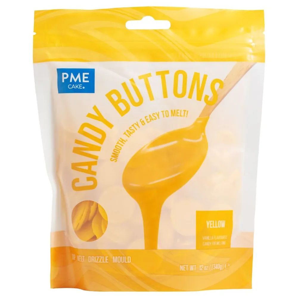 PME CAKE ES S.L. PME Candy Buttons Gul - Oppyntning|Bagning