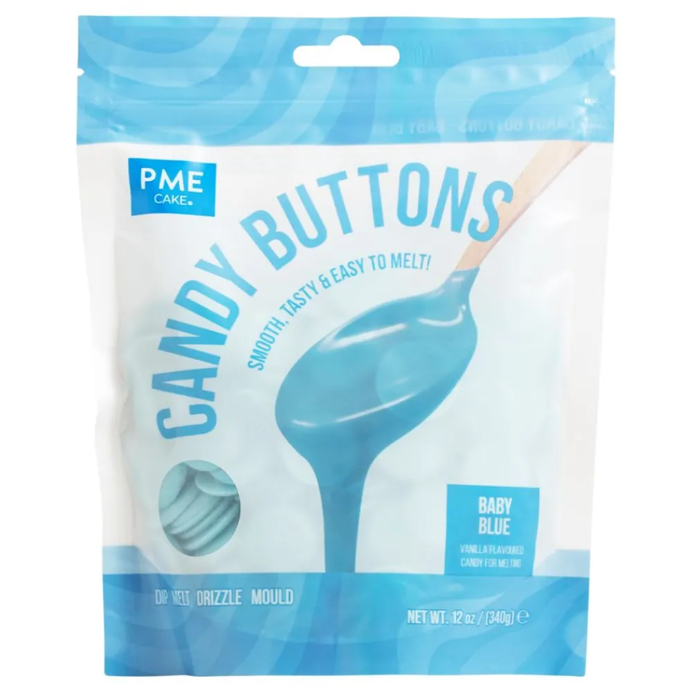 PME CAKE ES S.L. PME Candy Buttons Lyseblå - Oppyntning|Bagning
