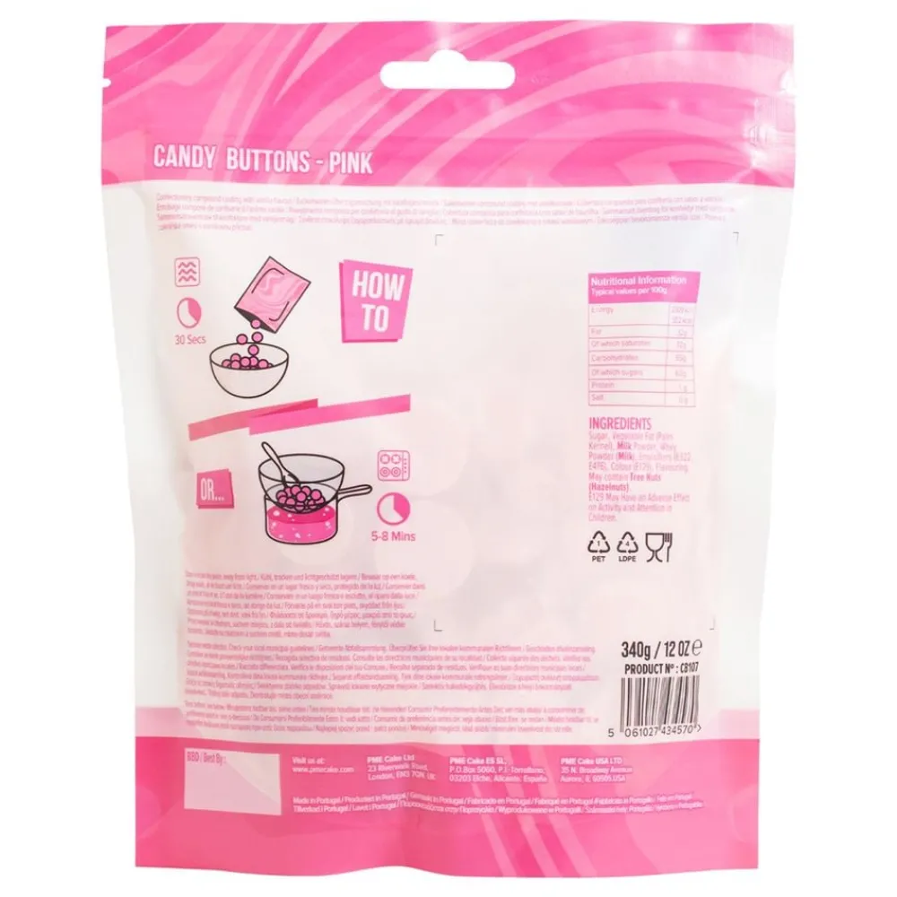 Discount PME CAKE ES S.L. PME Candy Buttons Lyserød