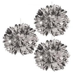 New Three Sixty Degrees Ltd Pom Pom Sølvmetallic Hængende Dekoration