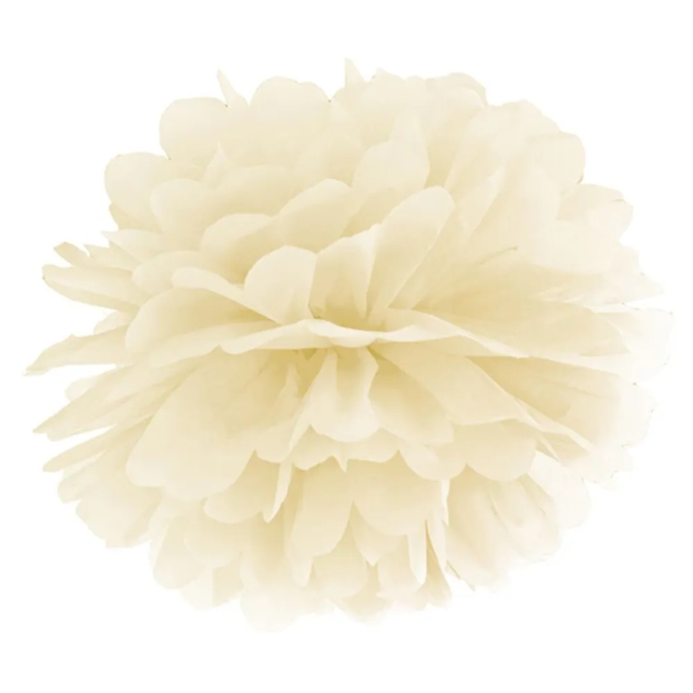 PartyDeco sp. z o.o. Pom Pom Vaniljehvid Hængende Dekoration