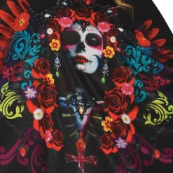 New Fiestas Guirca, S.L Poncho med Hætte Day of the Dead