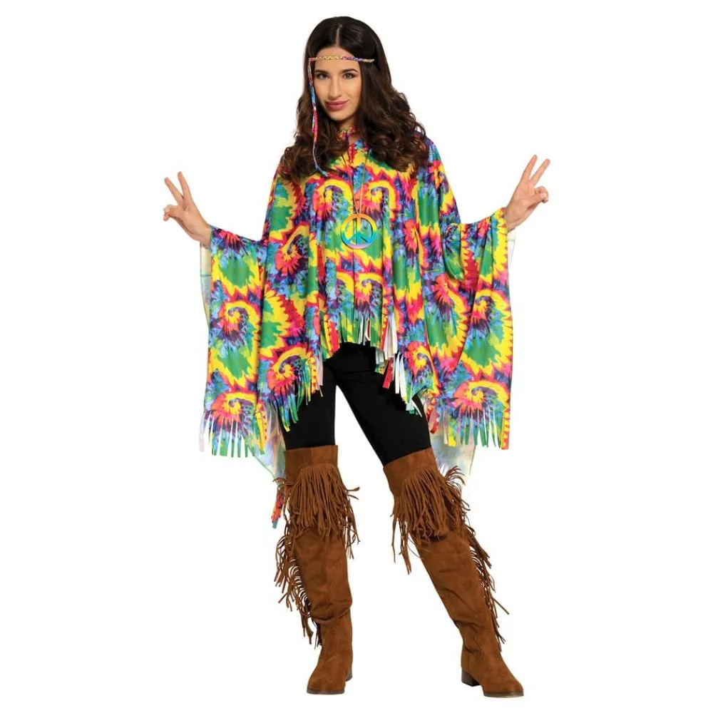 New Fiestas Guirca, S.L Poncho Tie-Dye Hippie